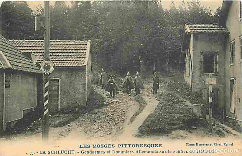 Postkarten: France - 88 - La Schlucht - Gendarmes et Douaniers Allemands sur le sentier du Hohneck - Anim&eacute;e - CP