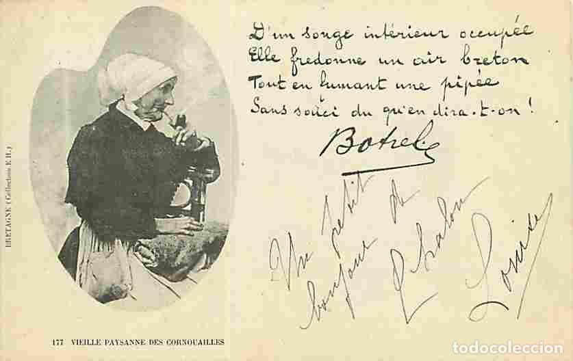 Postkarten: France - 29 - Finist&egrave;re - Vieille Paysanne des Cornouailles - Anim&eacute;e - Folklore - Pr&eacute;curseur - Pipe