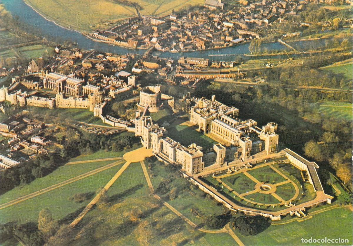 Cartes Postales: Postal Castillo de Windsor Vista A&eacute;rea Inglaterra, Monumento Hist&oacute;rico Real