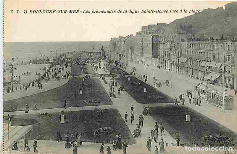 Postais: France - 62 - Boulogne sur Mer - Les promenades de la digue Sainte Beuve face &agrave; la Plage - Anim&eacute;e -