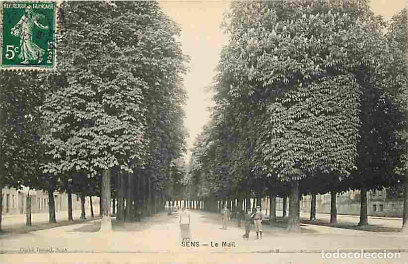 Postales: France - 89 - Sens - Le Mail - Anim&eacute;e - Oblit&eacute;ration ronde de 1908 - CPA - Voir Scans Recto-Verso