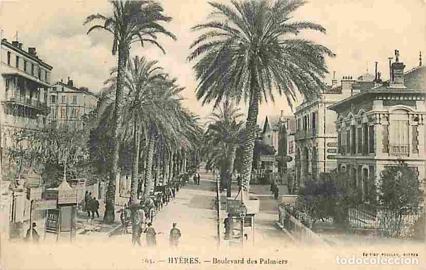 Postkarten: France - 83 - Hy&egrave;res - Bouleard des Palmiers - Anim&eacute;e - Attelage de Chevaux - CPA - Voir Scans Recto