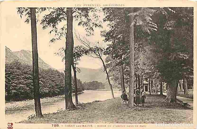 Cartes Postales: France - 09 - Ussat les Bains - Bords de l'Ari&egrave;ge dans le Parc - Anim&eacute;e - CPA - Voir Scans Recto-Ver