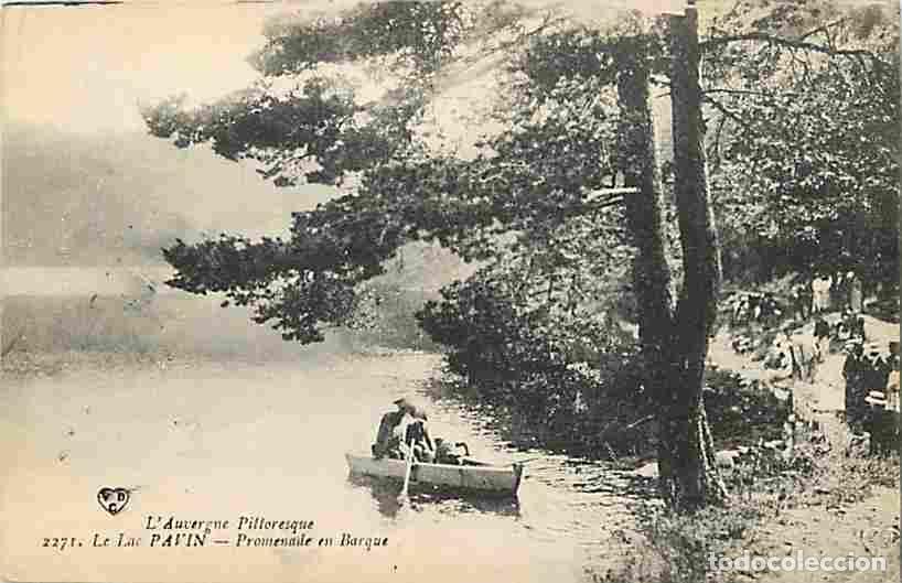 Postales: France - 63 - Lac Pavin - Promenade en Barque - Anim&eacute;e - Oblit&eacute;ration ronde de 1919 - Correspondance