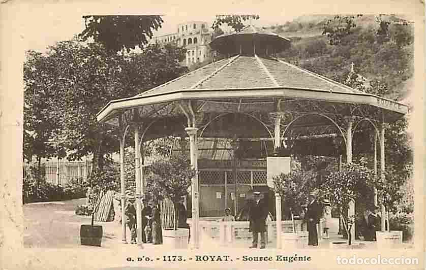 Postkarten: France - 63 - Royat - Source Eug&eacute;nie - Anim&eacute;e - Oblit&eacute;ration ronde de 1928 - CPA - Voir Scans Recto-