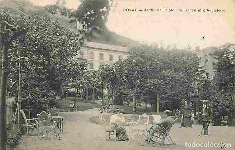 Postais: France - 63 - Royat - Jardin de l'Hotel de France et d'Angleterre - Anim&eacute;e - Rocking chair - Jeu de