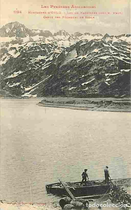 Postales: France - 09 - Orlu - Montagnes d'Orlu - Lac de Naguilles - Canot des Pecheurs de Sable - Anim&eacute;e - CP