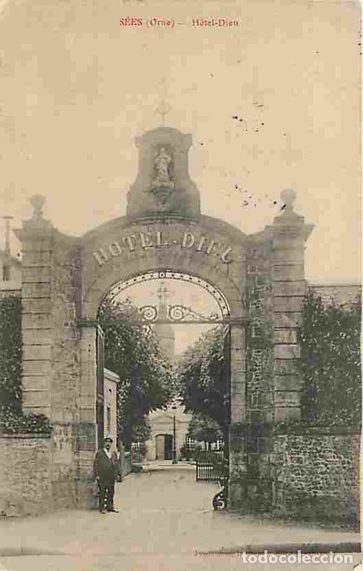 Postais: France - 61 - S&eacute;es - Hotel-Dieu - Anim&eacute;e - Oblit&eacute;ration ronde de 1907 - CPA - Voir Scans Recto-Verso