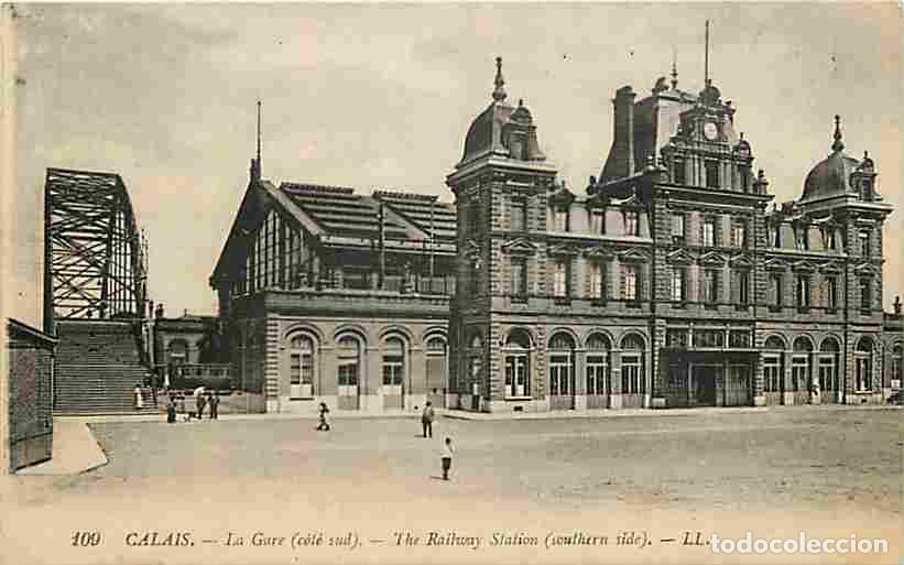 Postais: France - 62 - Calais - La Gare cot&eacute; Sud - Anim&eacute;e - Voyag&eacute;e en 1918 - Correspondance - CPA - Voir Sca