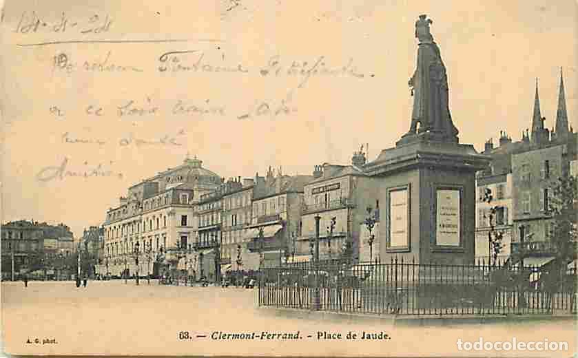 Postales: France - 63 - Clermont Ferrand - Place de Jaude - Anim&eacute;e - Oblit&eacute;ration ronde de 1904 - CPA - Voir S