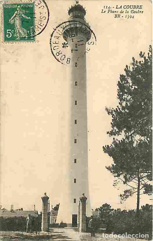 Postales: France - 17 - La Coubre - Le Phare de la Coubre - Anim&eacute;e - Oblit&eacute;ration ronde de 1911 - CPA - Voir S