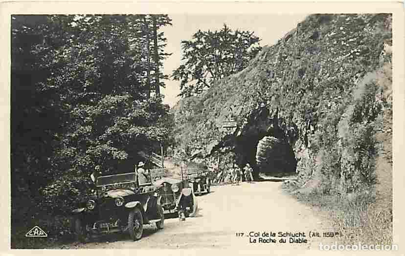 Postkarten: France - 88 - Col de la schlucht - La Roche du Diable - Anim&eacute;e - Automobiles - CPA - Voir Scans Rect