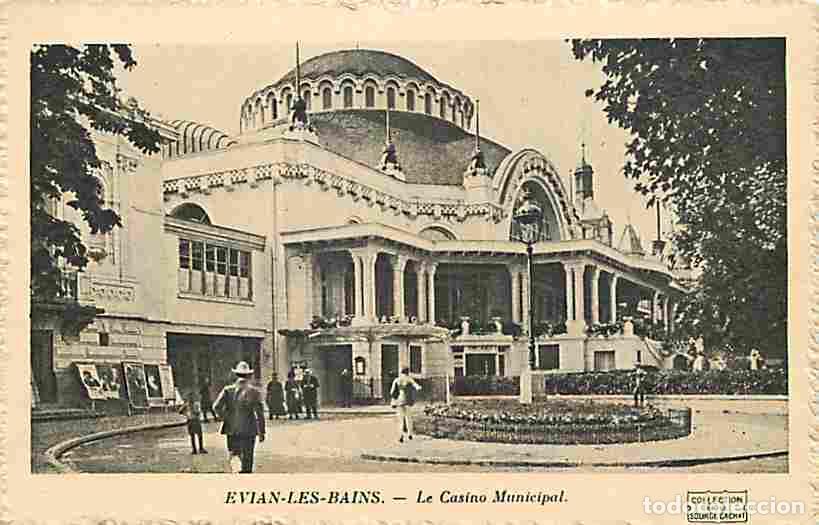 Postkarten: France - 74 - Evian les Bains - Le Casino Municipal - Anim&eacute;e - Correspondance - CPA - Voir Scans Rec