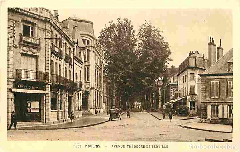 Postkarten: France - 03 - Moulins - Avenue Th&eacute;odore de Banville - Anim&eacute;e - Automobiles - Commerces - CPA - Voir