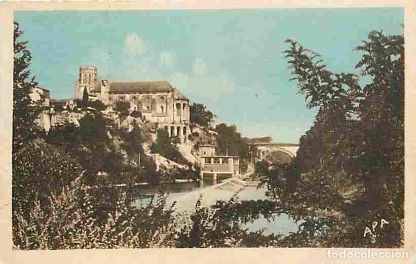 Postcards: France - 81 - Lavaur - Les rives de l'Agout - Cath&eacute;drale Saint Alain - Oblit&eacute;ration ronde de 1949 -