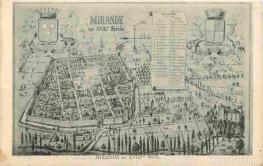 Postais: France - 32 - Mirande - Mirande au XVIIIe si&egrave;cle - Blasons - CPA - Voir Scans Recto-Verso