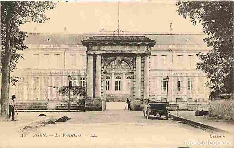 Postais: France - 47 - Agen - La Pr&eacute;fecture - Anim&eacute;e - Automobiles - Voyag&eacute;e en 1918 - Correspondance - CPA -