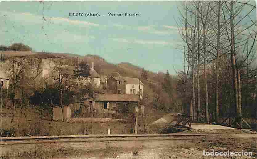 Postais: France - 02 - Breny - Vue sur Bisselet - Coloris&eacute;e - Oblit&eacute;ration ronde de 1941 - CPA - Voir Scans R