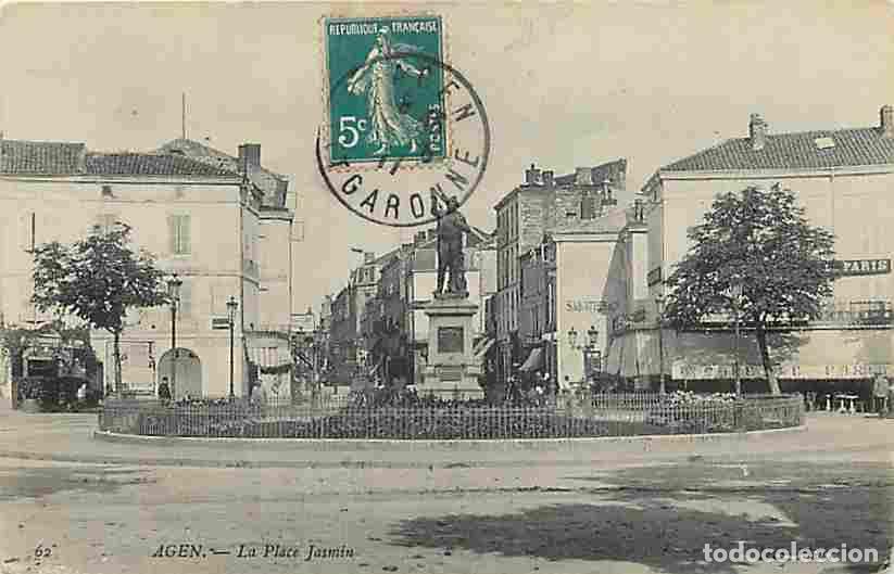 Postales: France - 47 - Agen - La Place Jasmin - Oblit&eacute;ration ronde de 1911 - CPA - Voir Scans Recto-Verso