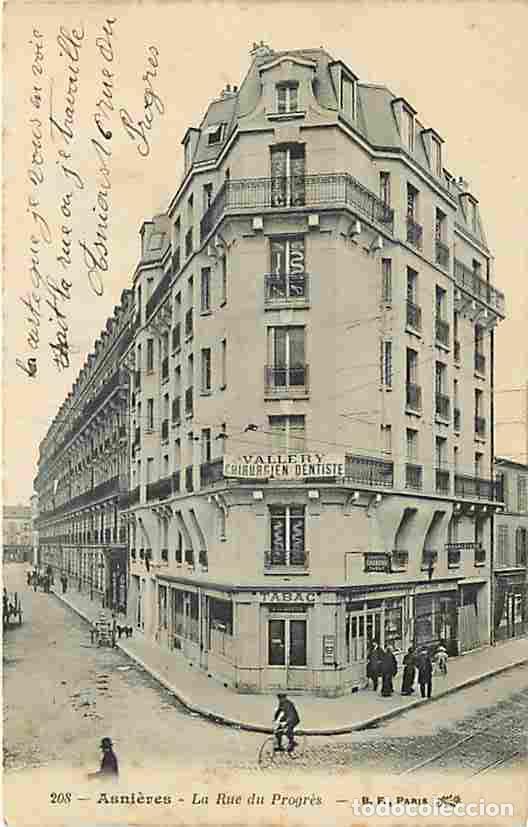 Postales: France - 92 - Asni&egrave;res - La Rue du Progr&egrave;s - Anim&eacute;e - Commerces - Correspondance - CPA - Voir Scans