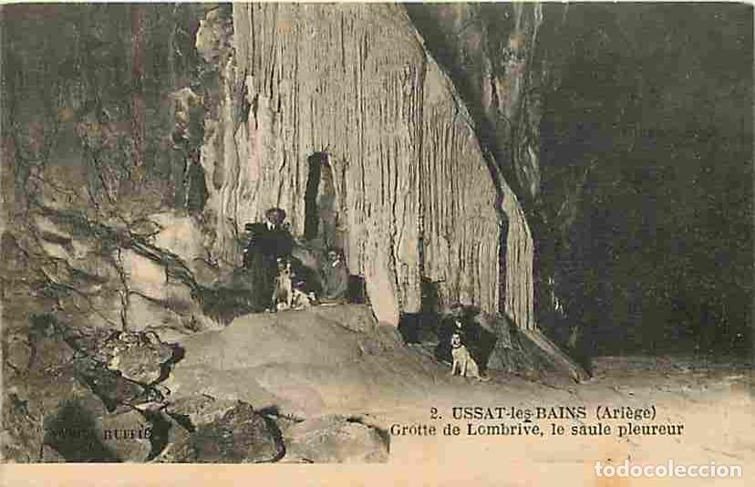 Postcards: France - 09 - Ussat les Bains - Grotte de Lombrive - Le saule pleureur - Anim&eacute;e - Correspondance - C