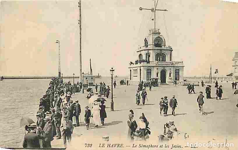 Postales: France - 76 - Le Havre - Le S&eacute;maphore et les Jet&eacute;es - Anim&eacute;e - Voyag&eacute;e en 1915 - Correspondance - CP