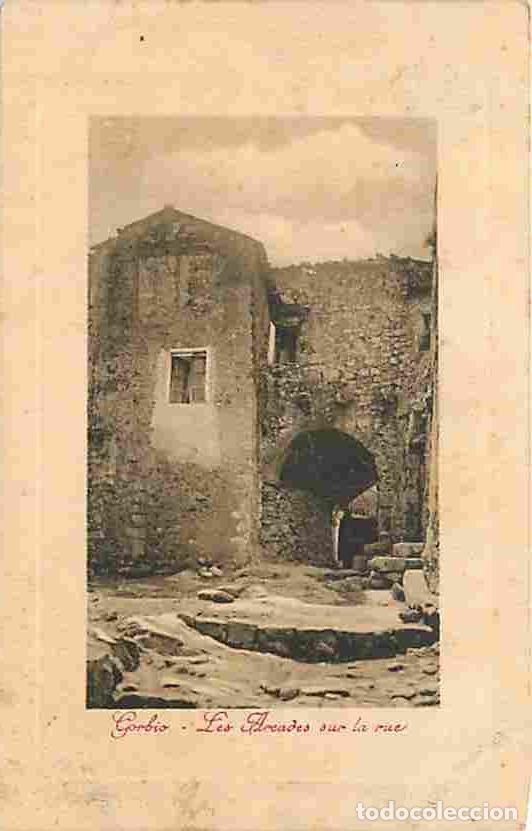 Postales: France - 06 - Gorbio - Les Arcades sur la rue - Oblit&eacute;ration ronde de 1912 - Correspondance - CPA -