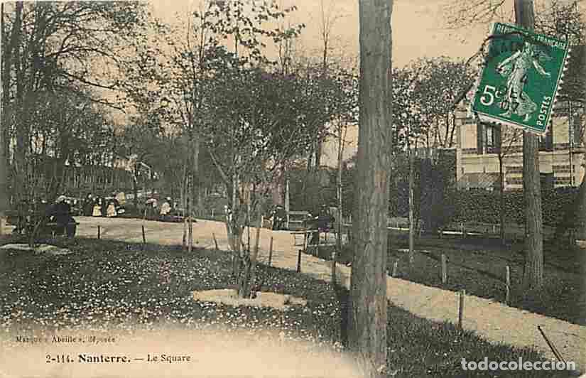 Postkarten: France - 92 - Nanterre - Le Square - Anim&eacute;e - Oblit&eacute;ration ronde de 1907 - CPA - Voir Scans Recto-Ve