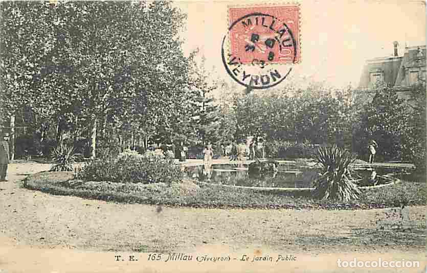 Postkarten: France - 12 - Millau - Le Jardin Public - Anim&eacute;e - Correspondance - Oblit&eacute;ration ronde de 1906 - CPA