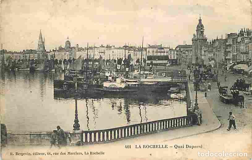 Postkarten: France - 17 - La Rochelle - Quai Duperr&eacute; - Anim&eacute;e - Bateaux - Voyag&eacute;e en 1915 - Correspondance Milit