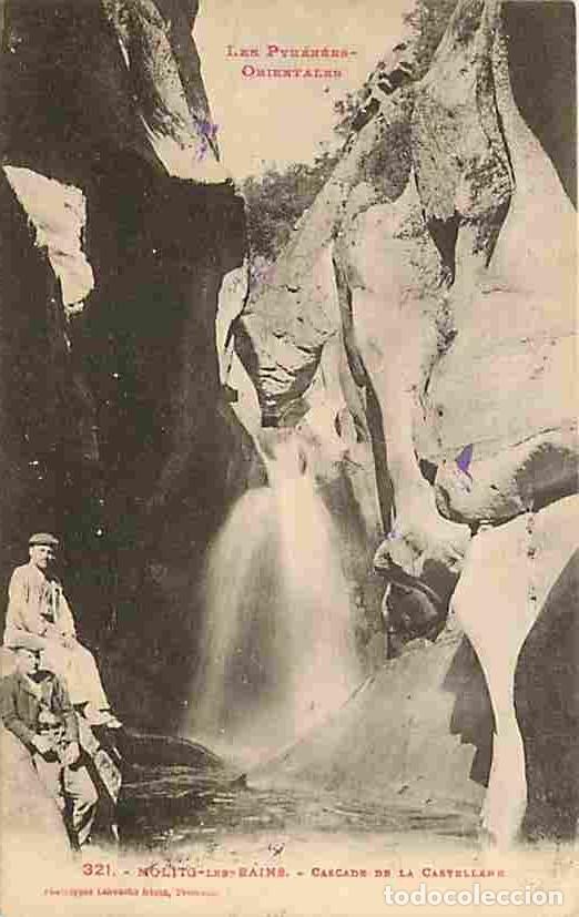 Postales: France - 66 - Molitg les Bains - Cascade de la Castellane - Anim&eacute;e - Oblit&eacute;ration ronde de 1930 - Co