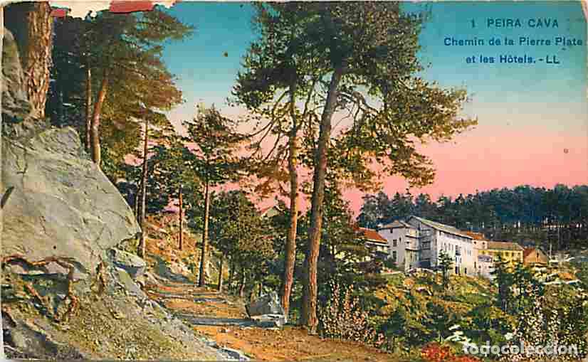 Cartoline: France - 06 - Peira Cava - Chemin de la Pierre Plate - Les Hotels - Oblit&eacute;ration ronde de 1947 - Voi