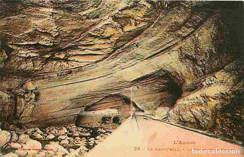 Cartes Postales: France - 09 - Le Mas d'Azil - Int&eacute;rieur de la Grotte - Le pilier de la grotte - Sp&eacute;l&eacute;ologie - CPA -