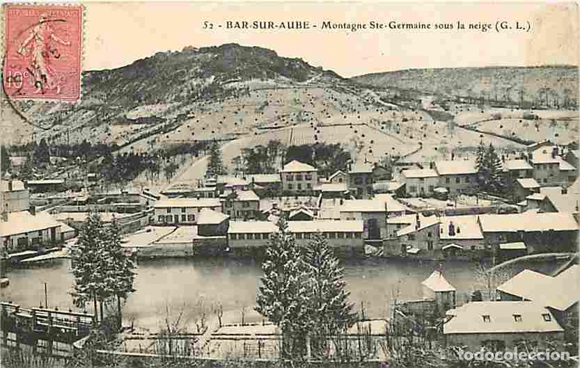 Postkarten: France - 10 - Bar sur Aube - Montagne Ste-Germaine sous la neige - Oblit&eacute;ration ronde de 1907 - CPA
