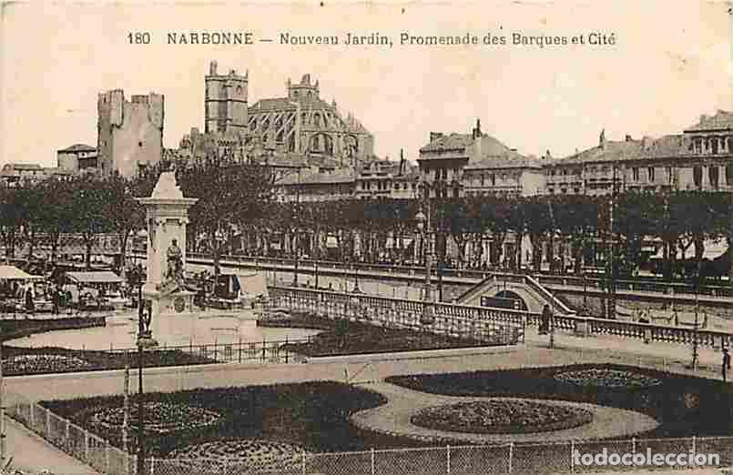 Postkarten: France - 11 - Narbonne - Nouveau Jardin - Promenade des Barques et Cit&eacute; - CPA - Voir Scans Recto-Ver
