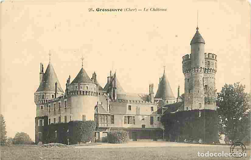 Cartes Postales: France - 18 - Grossouvre - Le Ch&acirc;teau - Etat coin abim&eacute; - CPA - Voir Scans Recto-Verso