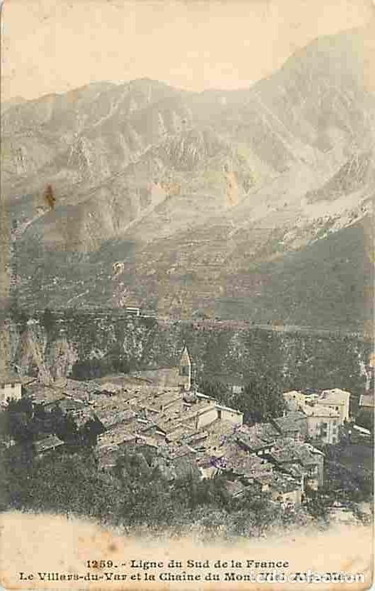 Cartes Postales: France - 06 - Le Villars du Var - La Chaine du Mont Vial - Correspondance - Etat pli visible - CPA -