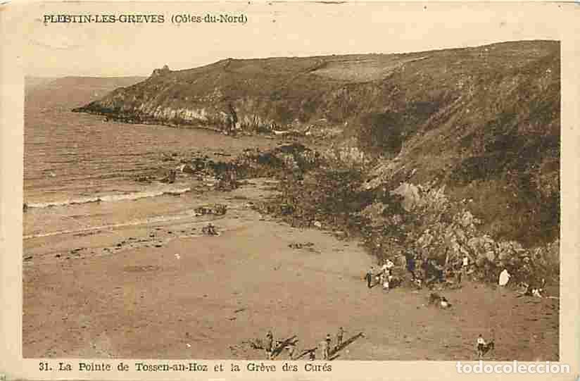 Cartes Postales: France - 22 - Plestin les Greves - La Pointe de Tossen-an-Hoz et la Gr&egrave;ve des Cur&eacute;s - Oblit&eacute;ration r