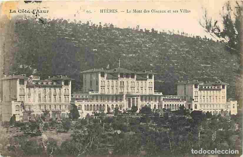 Cartes Postales: France - 83 - Hy&egrave;res les Palmiers - Le Mont des Oiseaux et ses Villas - Oblit&eacute;ration ronde de 1906 -