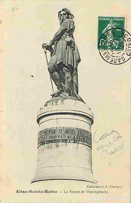 Cartes Postales: France - 21 - Alise-Sainte-Reine - La Statue de Vercing&eacute;torix - Oblit&eacute;ration ronde de 1908 - CPA - V