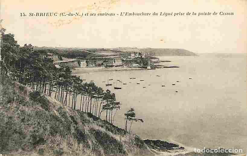 Postales: France - 22 - Saint Brieuc - Environs - L'Embouchure du L&eacute;gu&eacute; prise de la pointe de Cesson - CPA - V