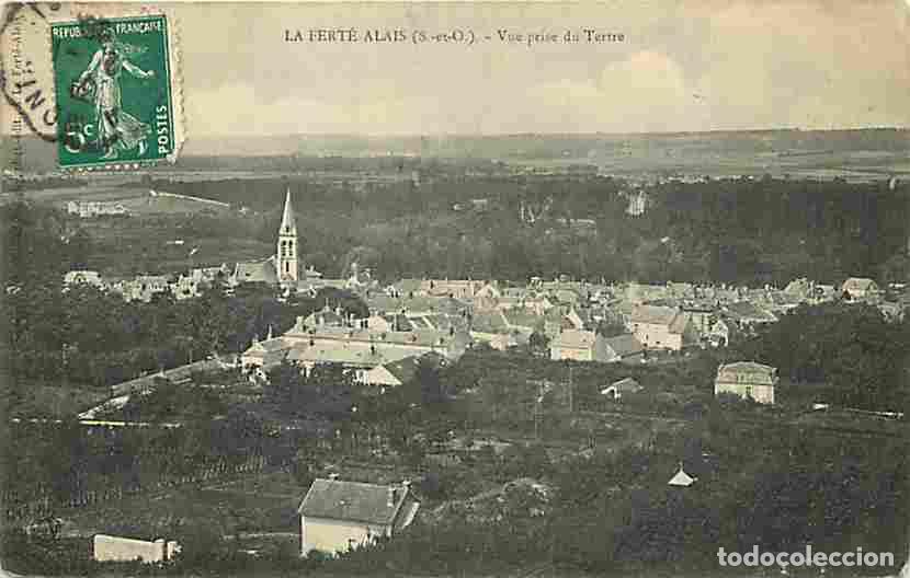Postales: France - 91 - La Fert&eacute; Alais - Vue prise du Tertre - Oblit&eacute;ration ronde de 1908 - CPA - Voir Scans R