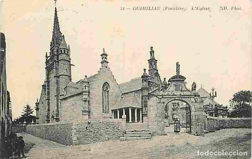 Cartoline: France - 29 - Guimiliau - L'Eglise - Anim&eacute;e - Oblit&eacute;ration ronde de 1915 - CPA - Voir Scans Recto-Ve