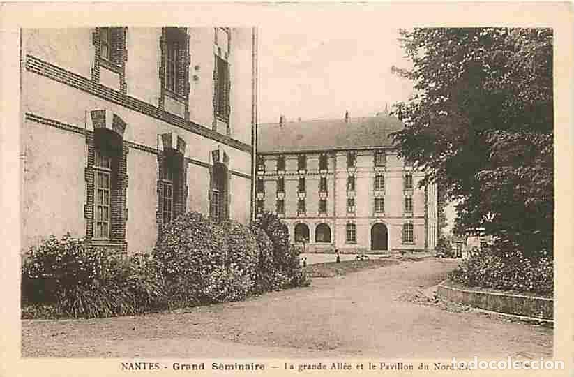 Cartoline: France - 44 - Nantes - Grand S&eacute;minaire - La grande All&eacute;e et le Pavillon du Nord Est - Oblit&eacute;ration r