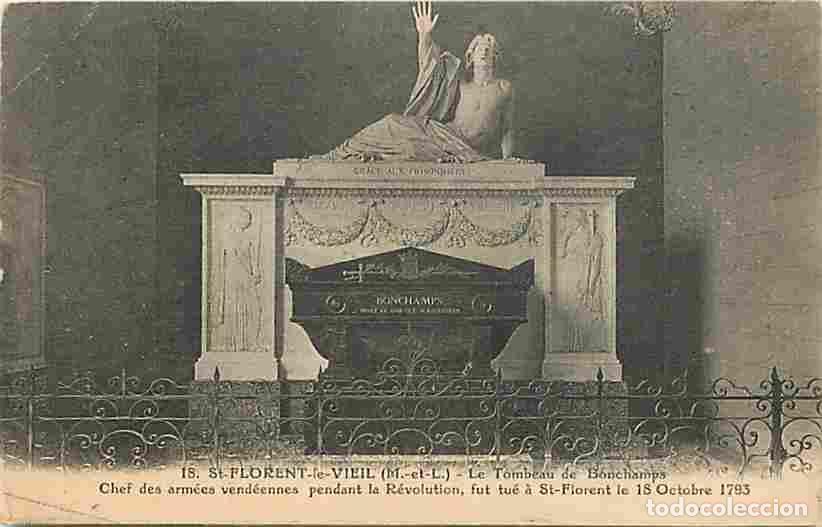 Cartoline: France - 49 - Saint Florent le Vieil - Le Tombeau de Bonchamps - Oblit&eacute;ration ronde de 1928 - CPA -