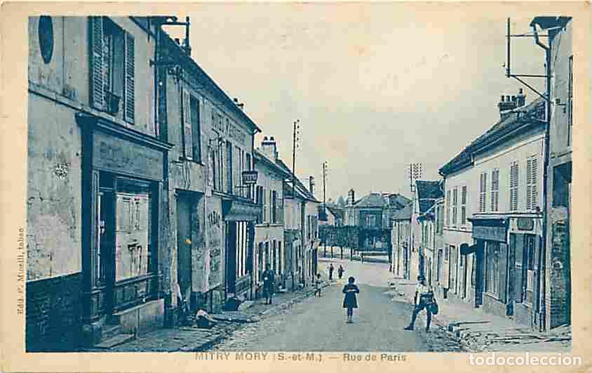 Cartes Postales: France - 77 - Mitry Mory - Rue de Paris - Anim&eacute;e - Correspondance - Oblit&eacute;ration ronde de 1945 - Voi