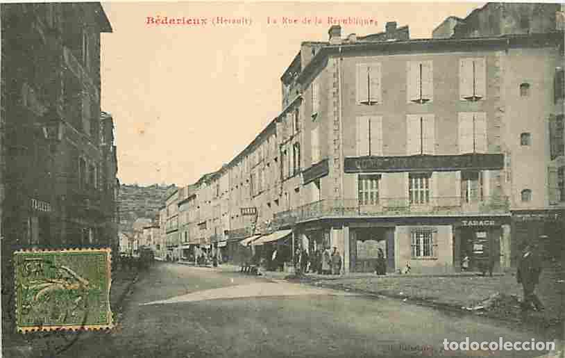 Cartes Postales: France - 34 - B&eacute;darieux - La Rue de la R&eacute;publique - Anim&eacute;e - Correspondance - Oblit&eacute;ration ronde de