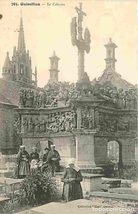 Cartes Postales: France - 29 - Guimiliau - Le Calvaire - Anim&eacute;e - Etat carte qui se d&eacute;colle - CPA - Voir Scans Recto-