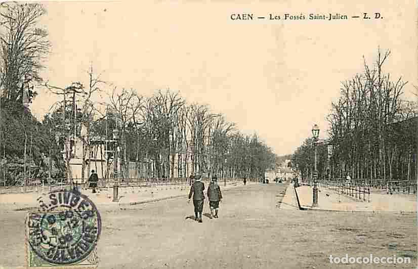 Postales: France - 14 - Caen - Les Foss&eacute;s Saint Julien - Anim&eacute;e - Oblit&eacute;ration ronde de 1906 - CPA - Voir Scan