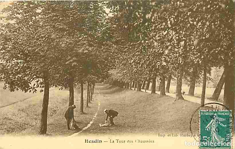 Postales: France - 62 - Hesdin - La Tour des Chauss&eacute;es - Anim&eacute;e - Oblit&eacute;ration ronde de 1910 - CPA - Voir Scan